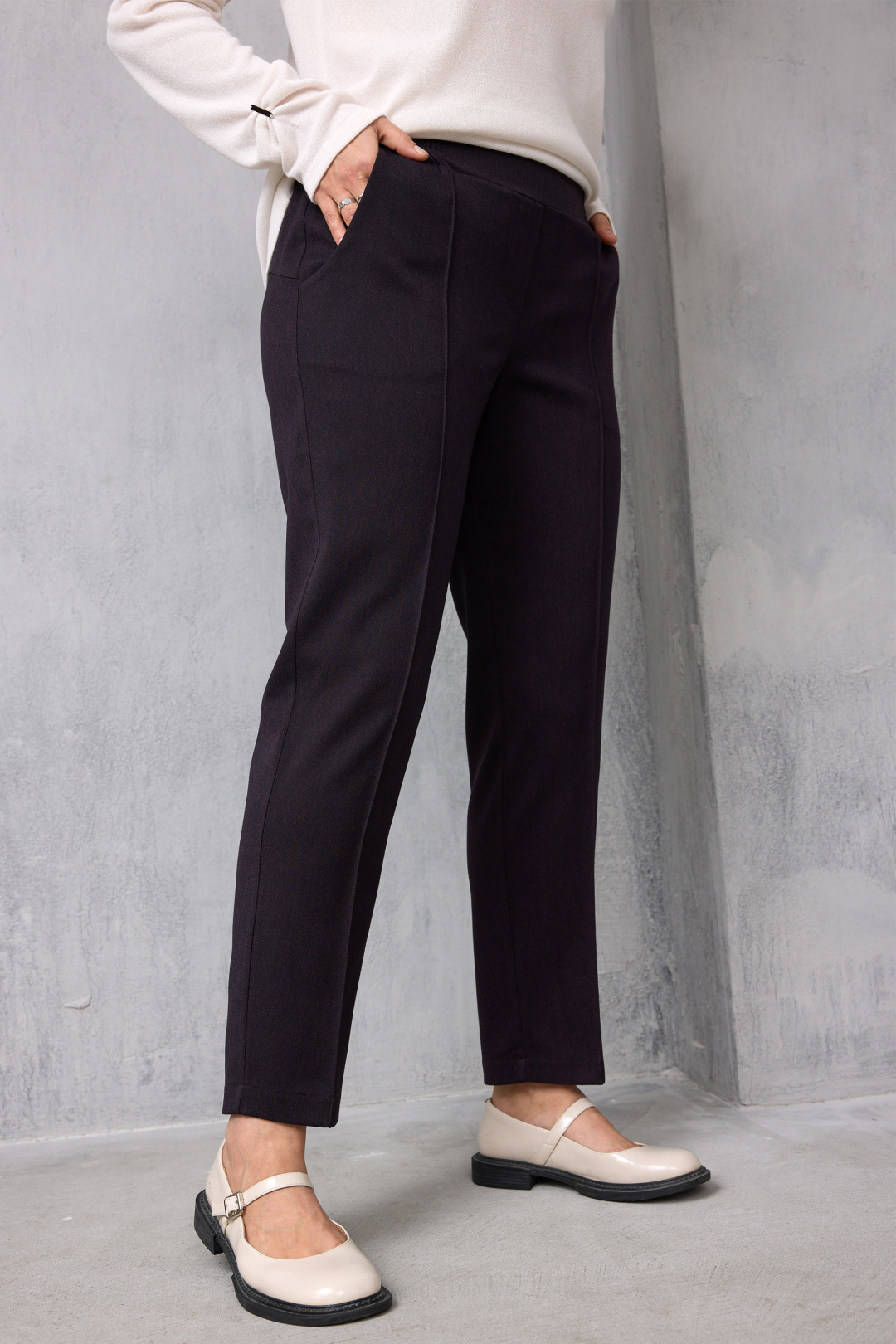 Брюки BegiModa 6078 черный баклажан - фото 6