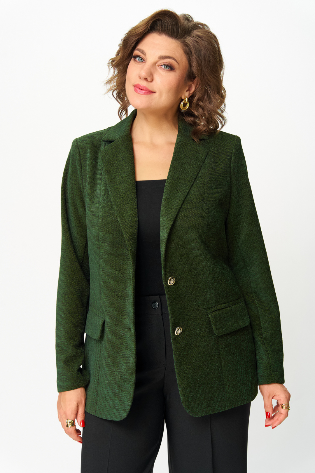 Жакет БелЭльСтиль 203-2 темно-зеленый - фото 1