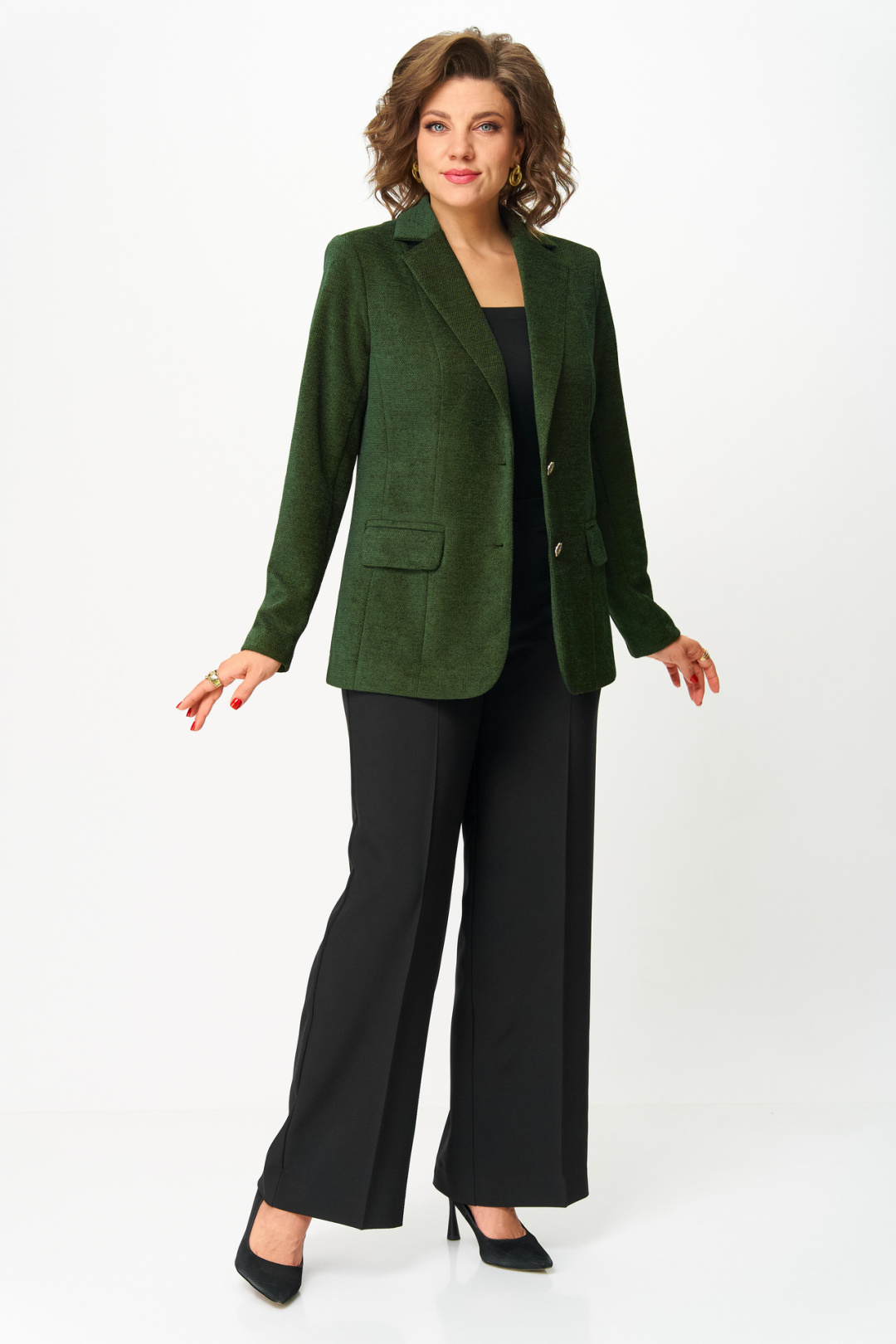 Жакет БелЭльСтиль 203-2 темно-зеленый - фото 2