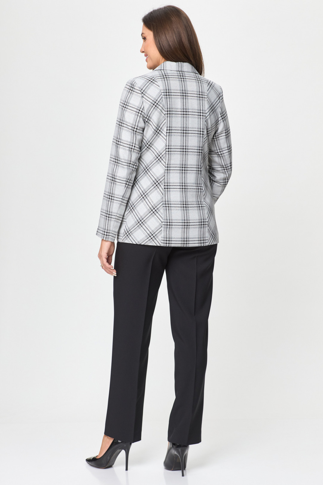 Жакет БелЭльСтиль 203 серо-черный - фото 4
