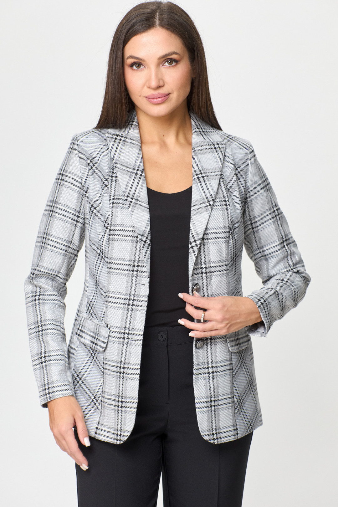 Жакет БелЭльСтиль 203 серо-черный