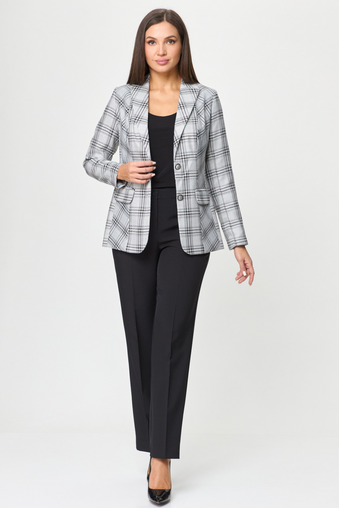 Жакет БелЭльСтиль 203 серо-черный