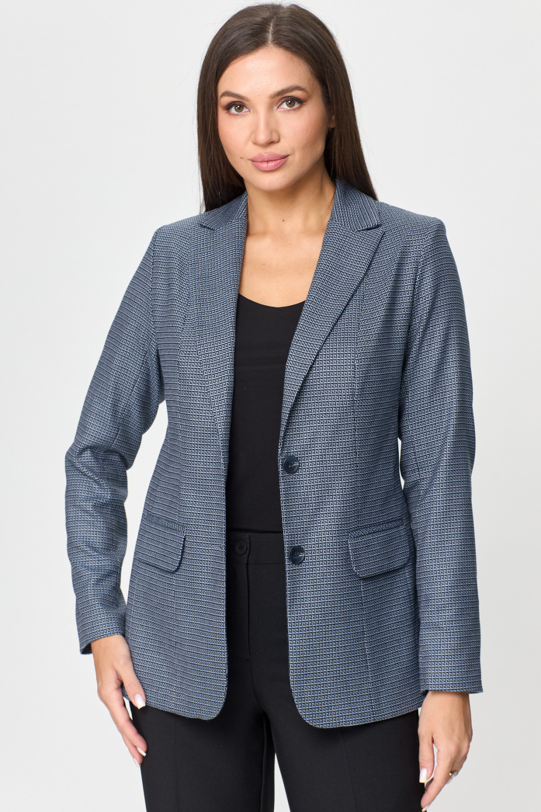 Жакет БелЭльСтиль 203 сине-черный - фото 2