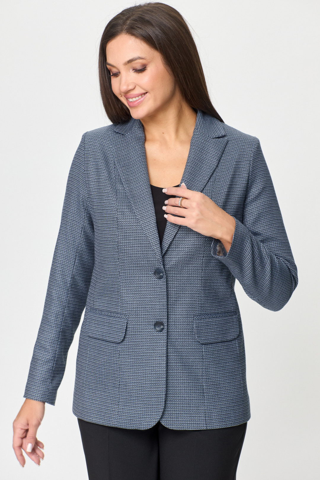 Жакет БелЭльСтиль 203 сине-черный - фото 5