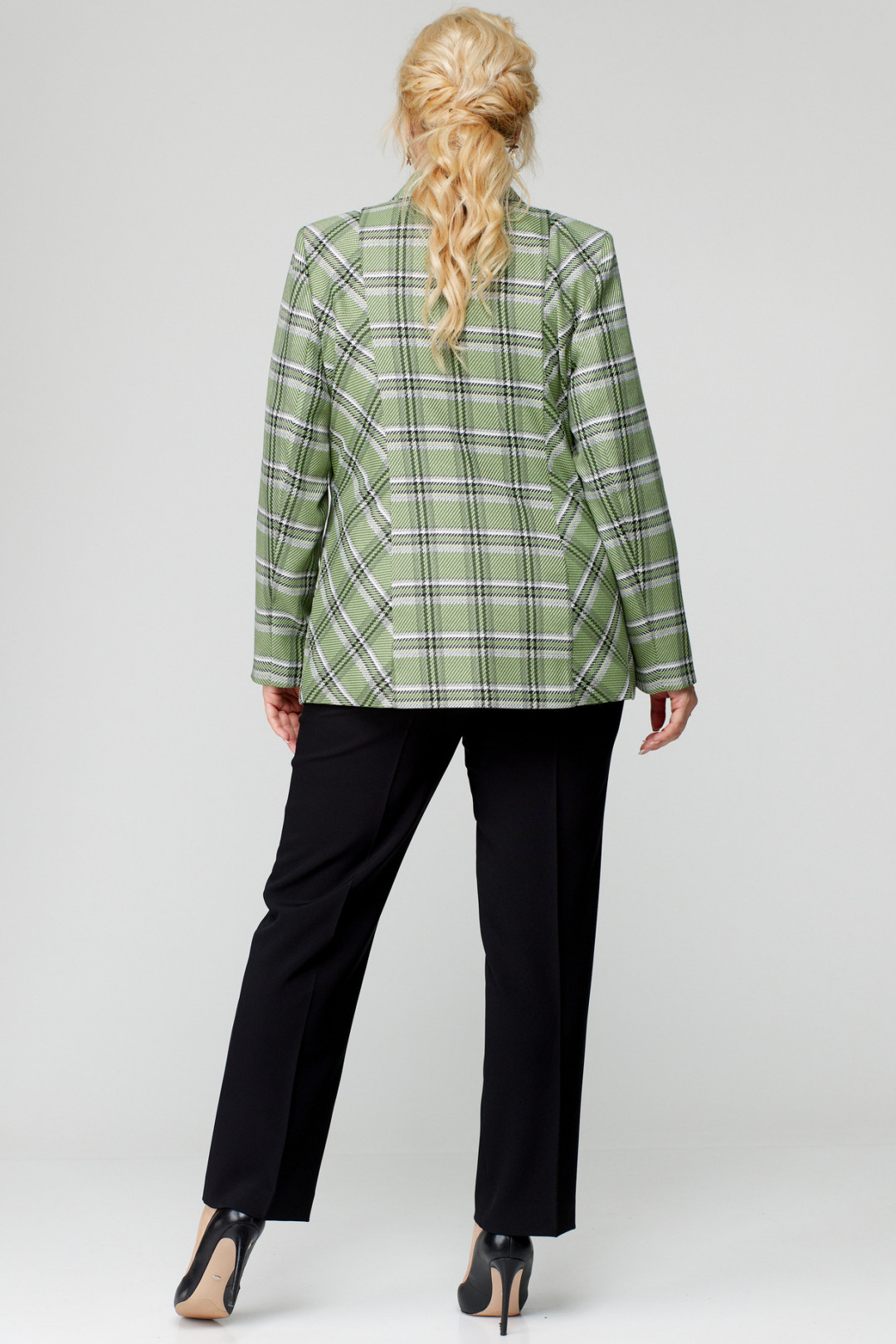 Жакет БелЭльСтиль 203 зеленая клетка - фото 5