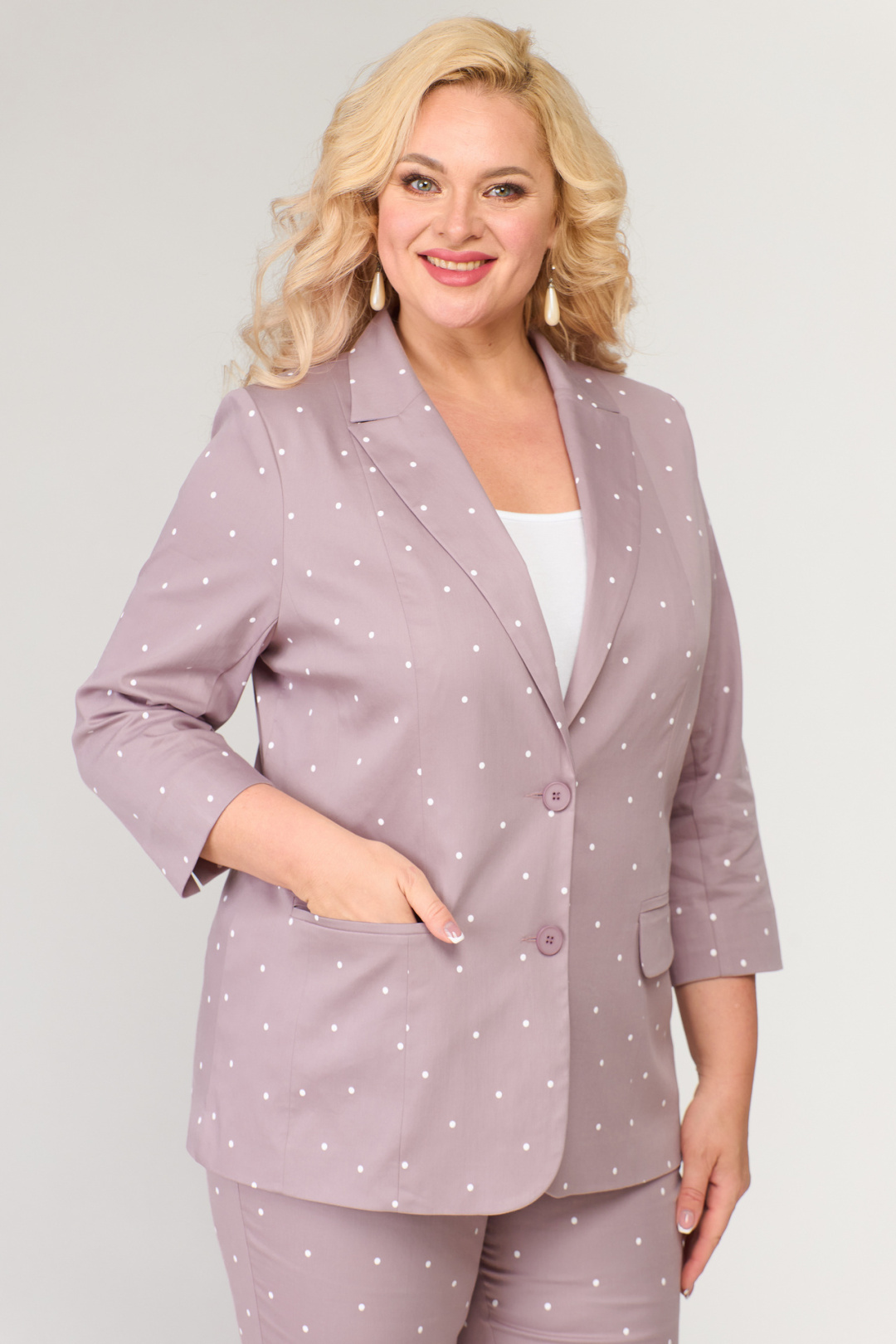 Костюм БелЭльСтиль 203+586 темная пудра - фото 4