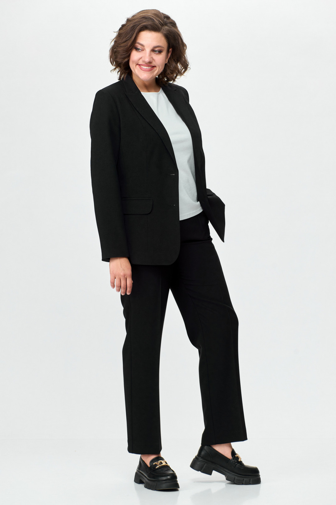 Костюм БелЭльСтиль 203+596 черный однотон - фото 2