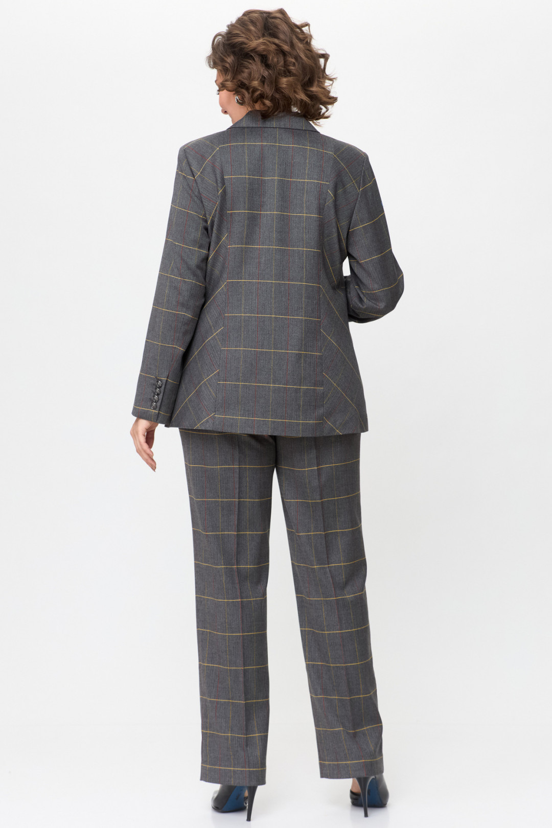 Костюм БелЭльСтиль 205+596 серая клетка - фото 3