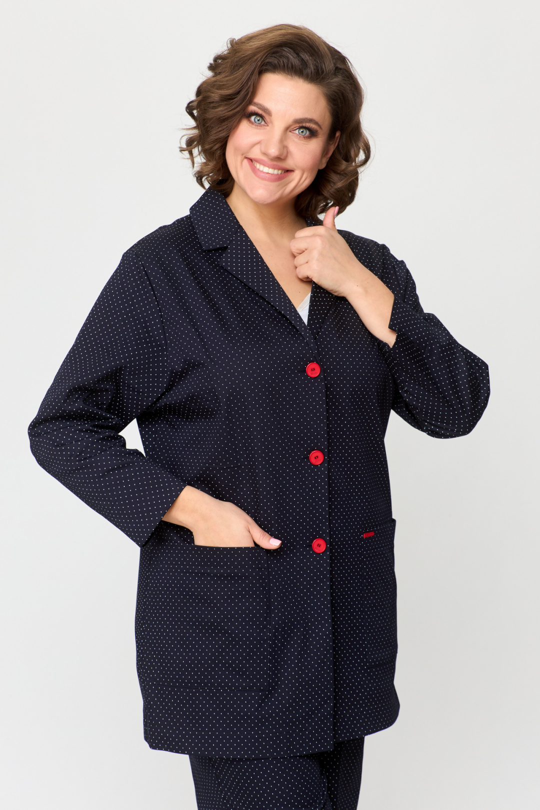 Жакет БелЭльСтиль 409 чернильно-синий - фото 1