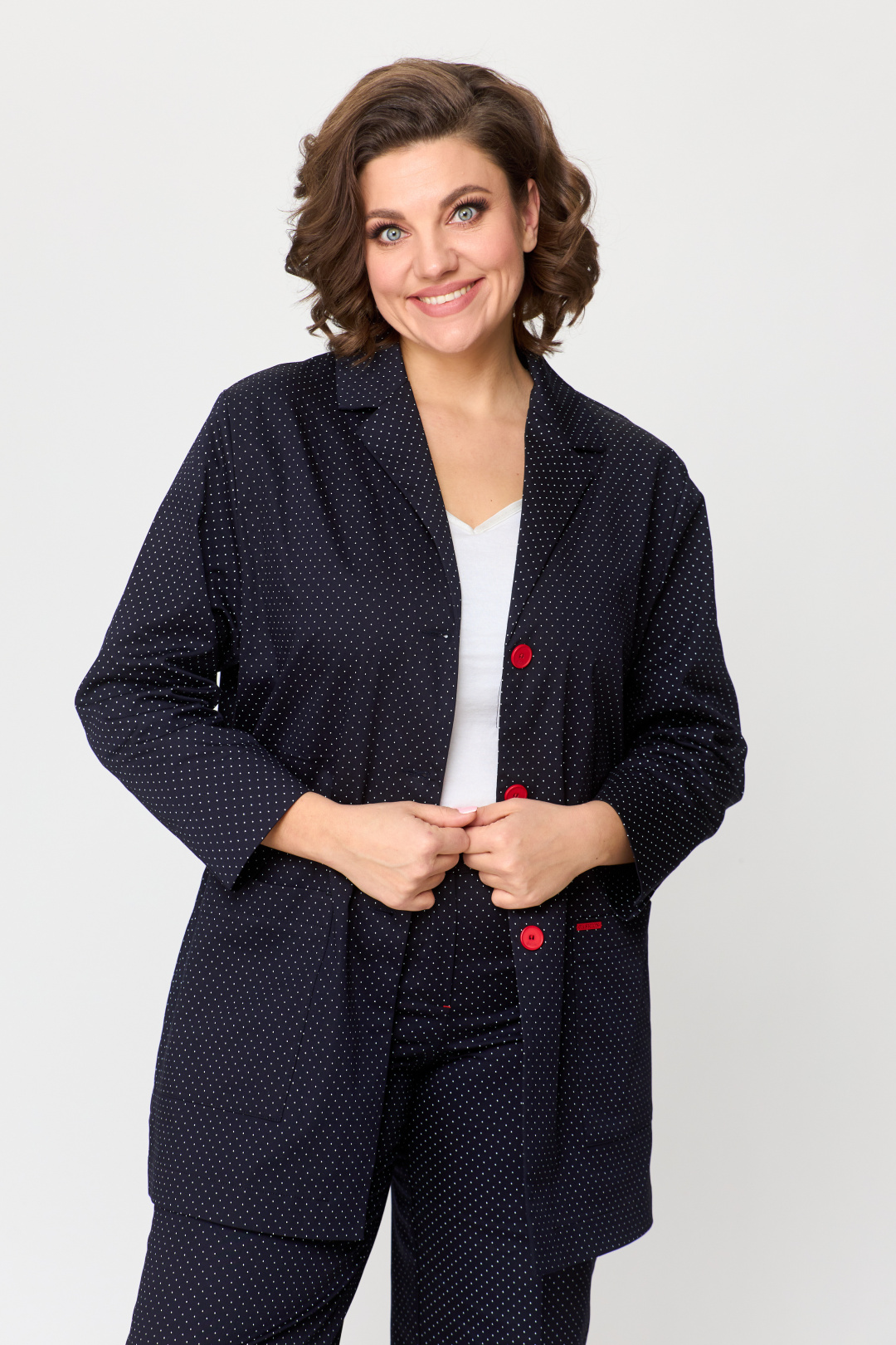 Жакет БелЭльСтиль 409 чернильно-синий - фото 3