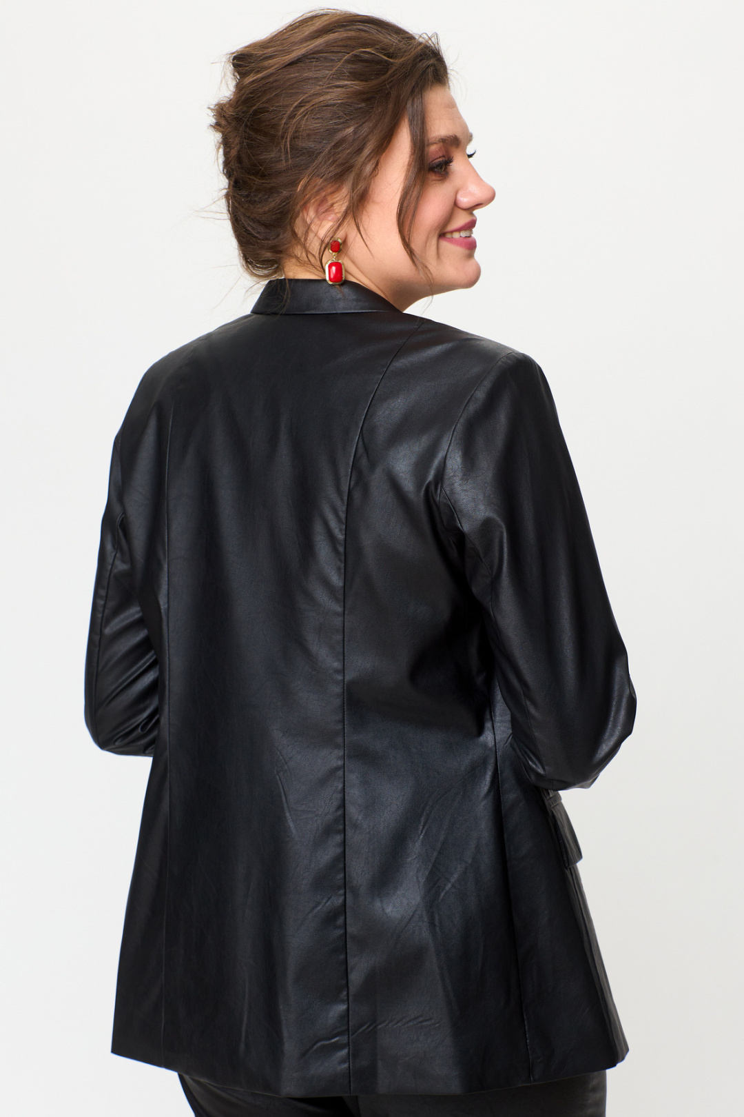 Костюм БелЭльСтиль 412+586 кожа черная - фото 6