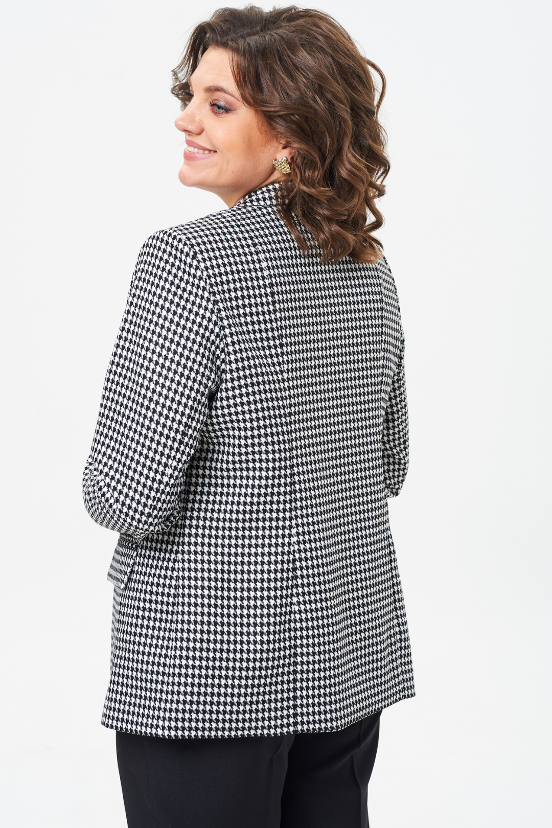 Костюм БелЭльСтиль 412+596 черный гусек+черный однотон