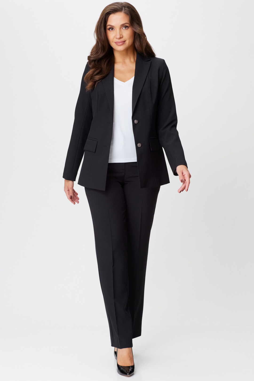 Костюм БелЭльСтиль 412+596 черный однотон - фото 3