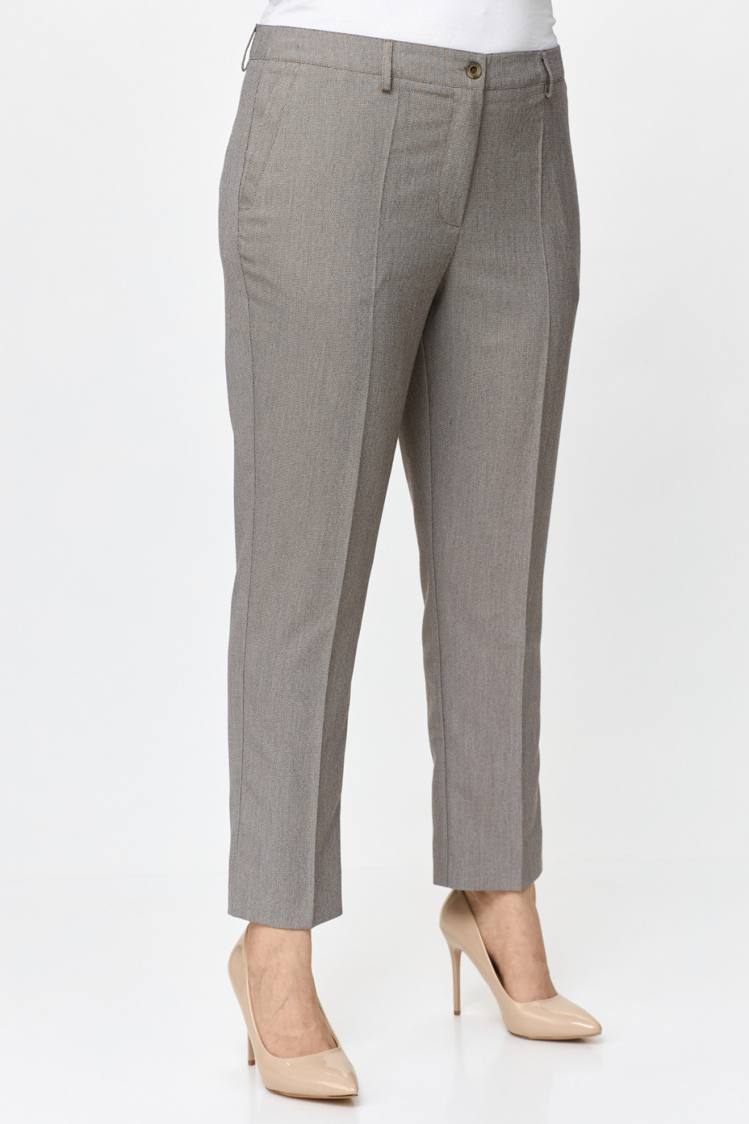 Брюки БелЭльСтиль 586 бежево-коричневый - фото 2