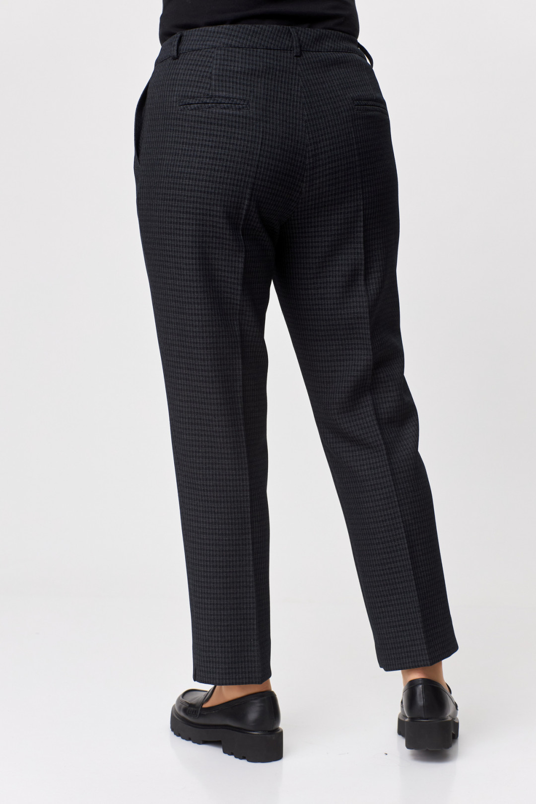 Брюки БелЭльСтиль 586 черно-серая клетка - фото 4