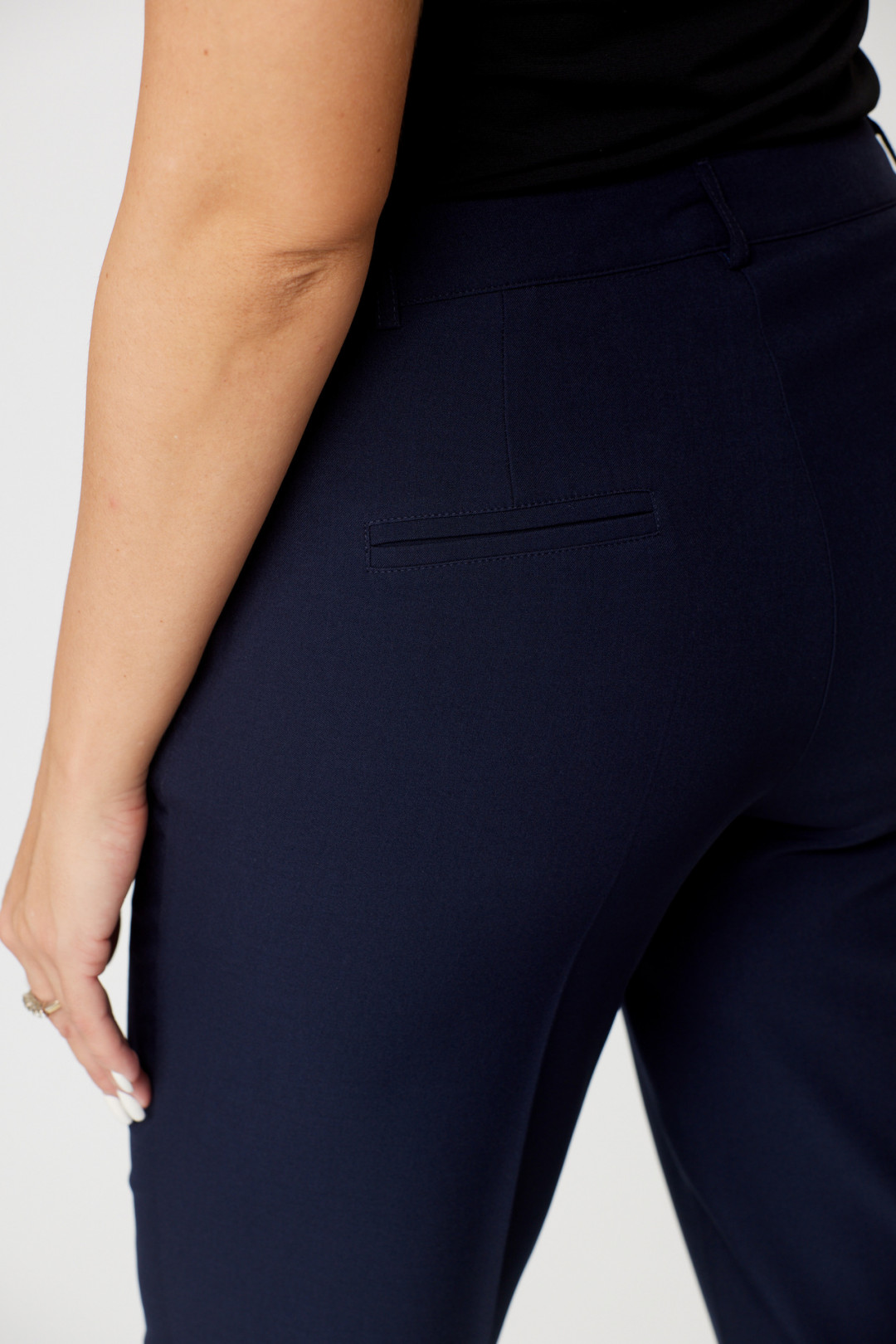 Брюки БелЭльСтиль 586 синий однотон - фото 4