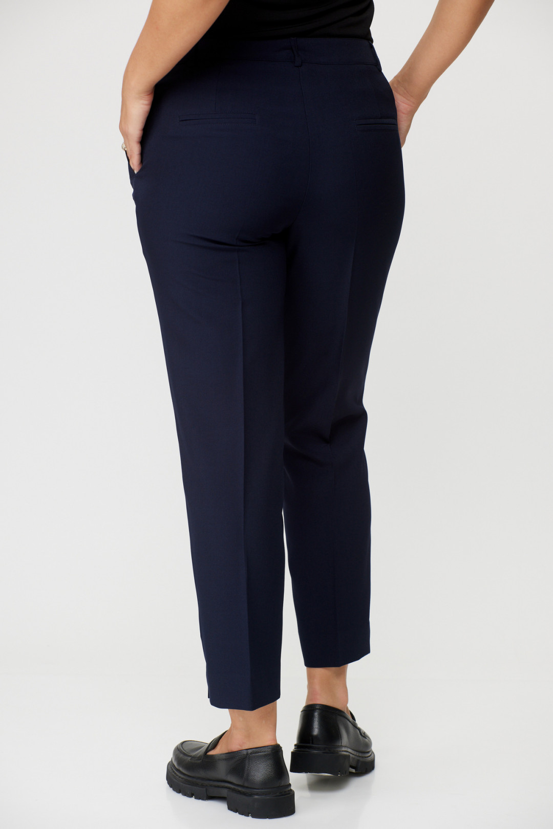 Брюки БелЭльСтиль 586 синий однотон - фото 5