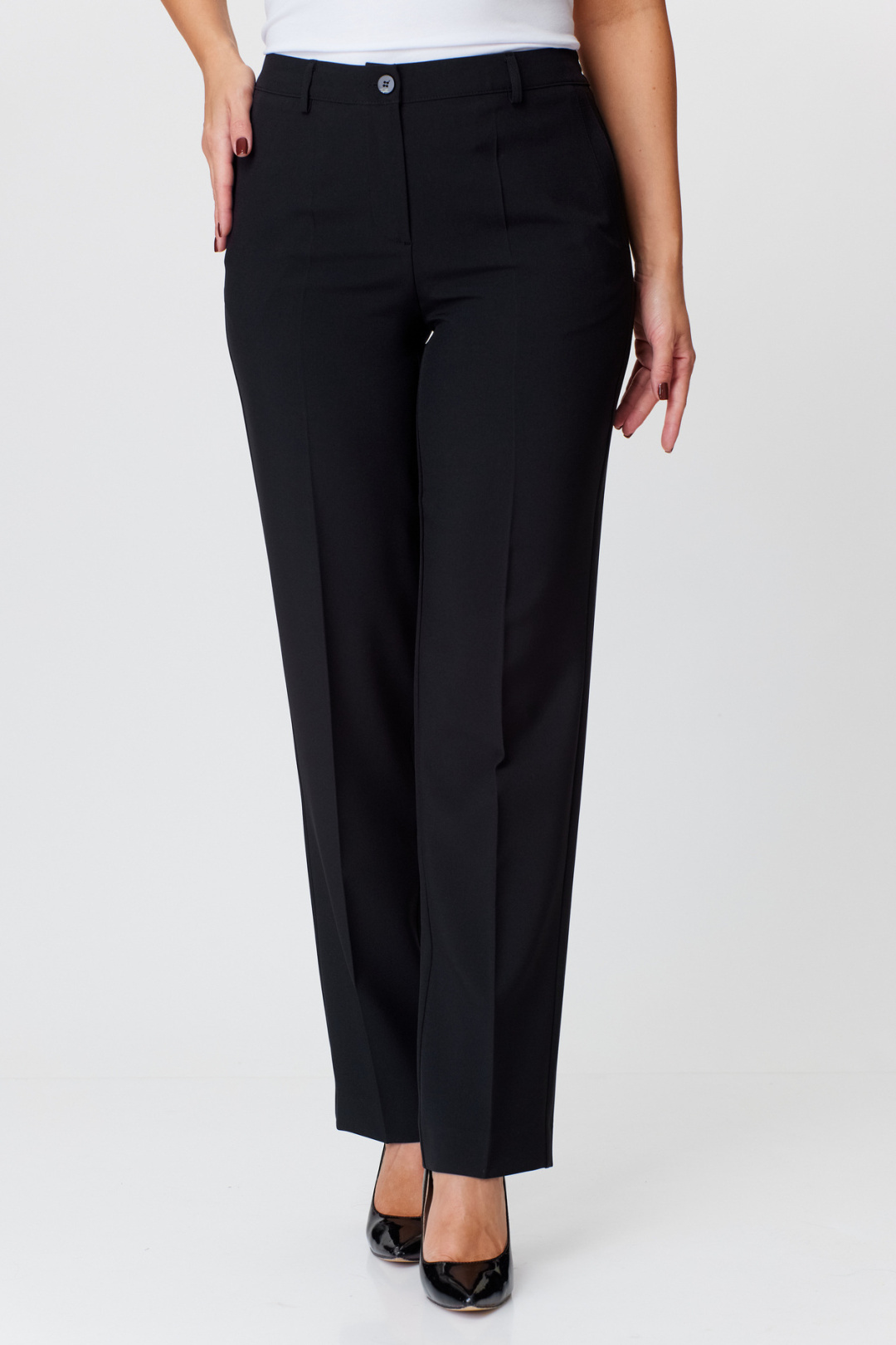 Брюки БелЭльСтиль 596 черный однотон - фото 1