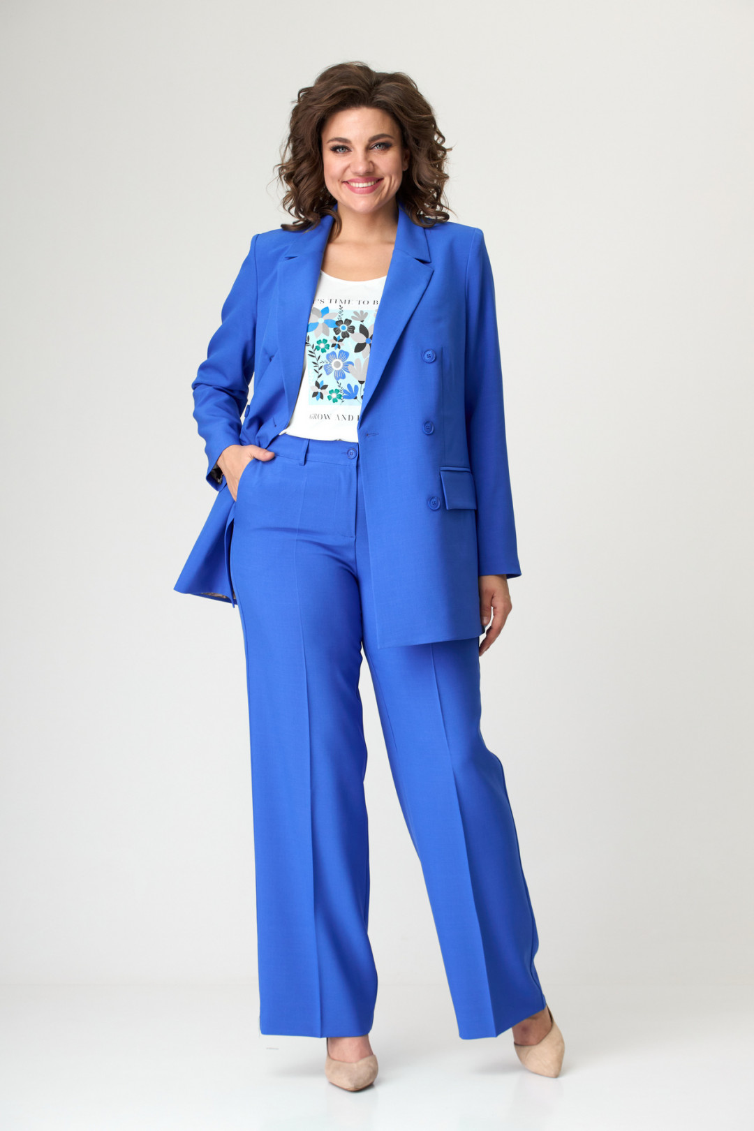 Брюки БелЭльСтиль 601 голубой - фото 1