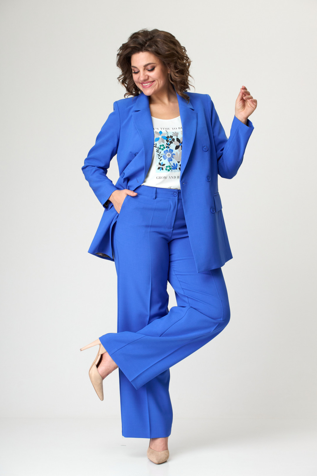 Брюки БелЭльСтиль 601 голубой - фото 2