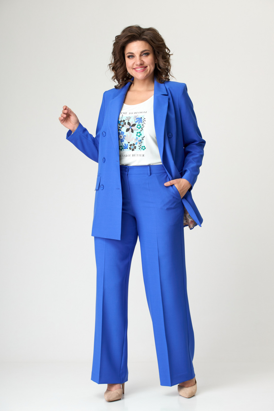 Брюки БелЭльСтиль 601 голубой - фото 3