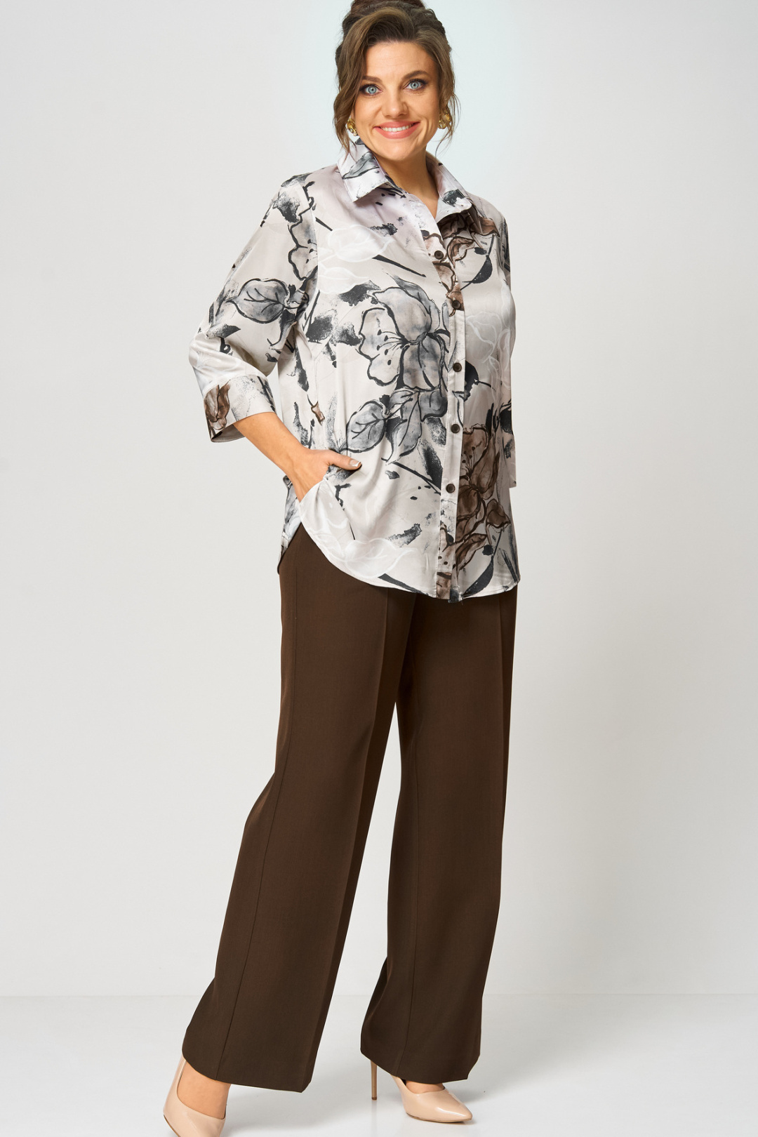 Брюки БелЭльСтиль 601 коричневый