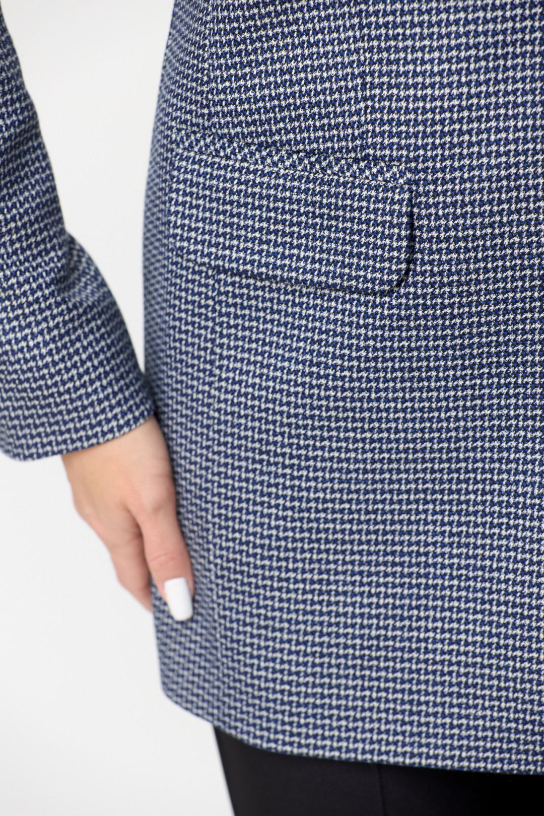 Костюм БелЭльСтиль 762+596 синяя мелкая клетка+черный - фото 5