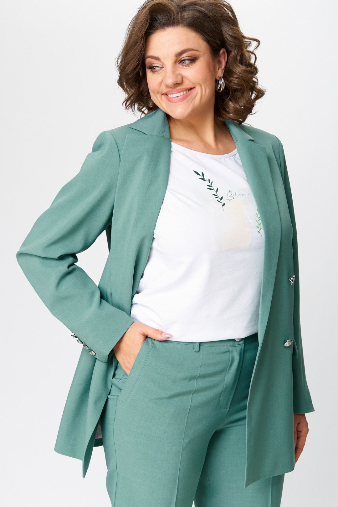 Костюм БелЭльСтиль 785/596 мята - фото 5