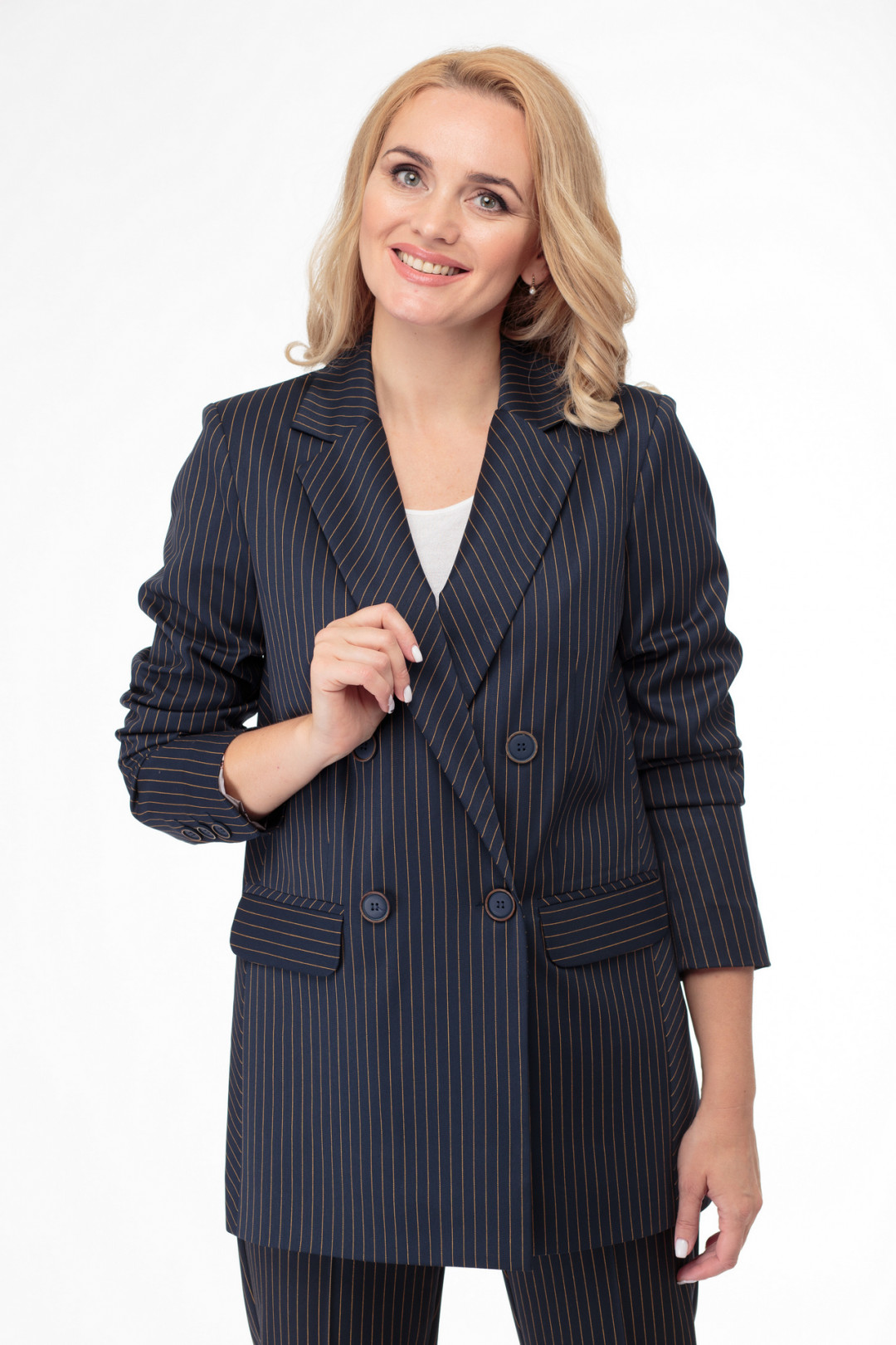 Костюм БелЭльСтиль 785+596 т.синяя полоска - фото 5