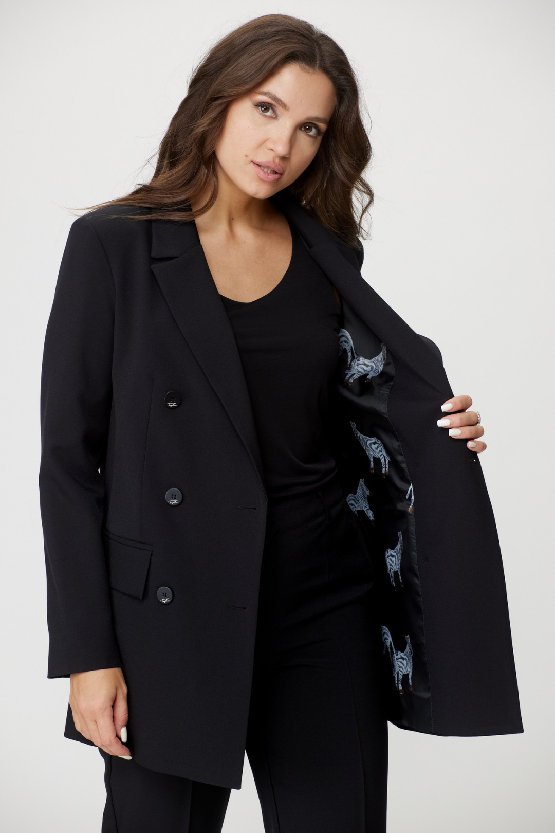 Жакет БелЭльСтиль 848 черный однотон - фото 4