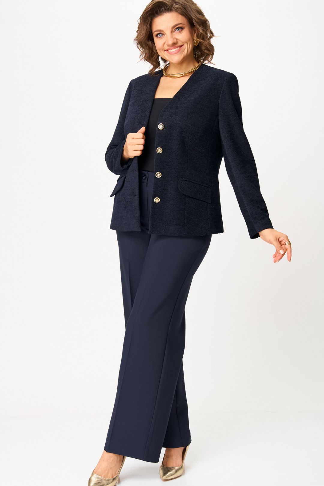 Жакет БелЭльСтиль 849 синий - фото 6