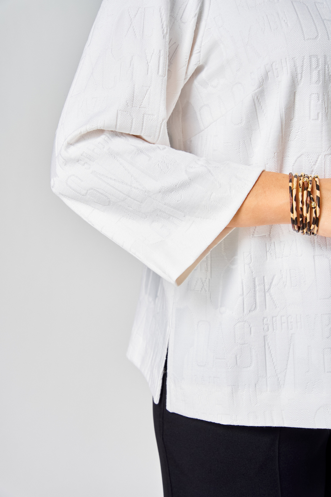 Блузка БелЭльСтиль 880 белый принт - фото 5