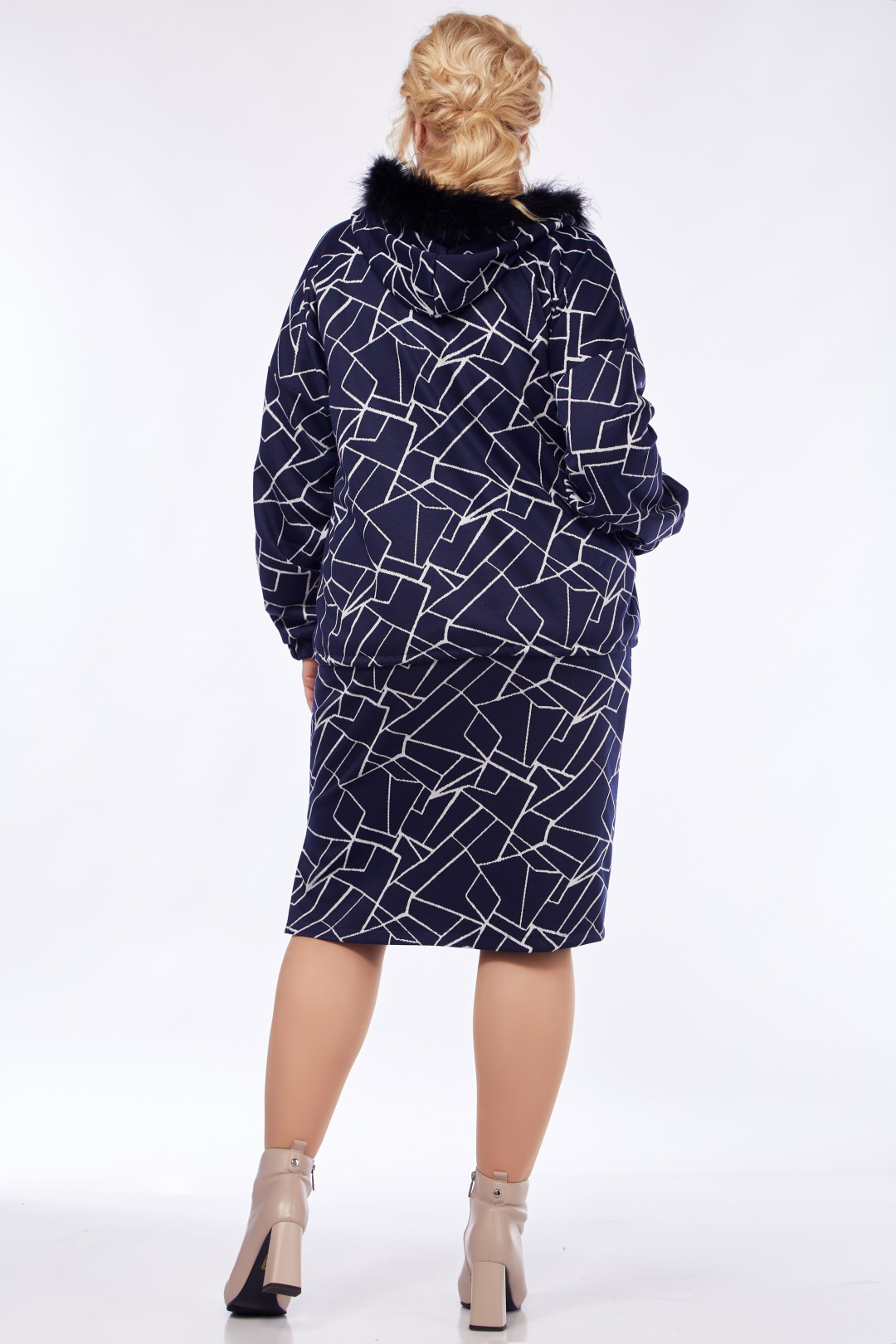 Джемпер Belinga 5158 синий мрамор - фото 2