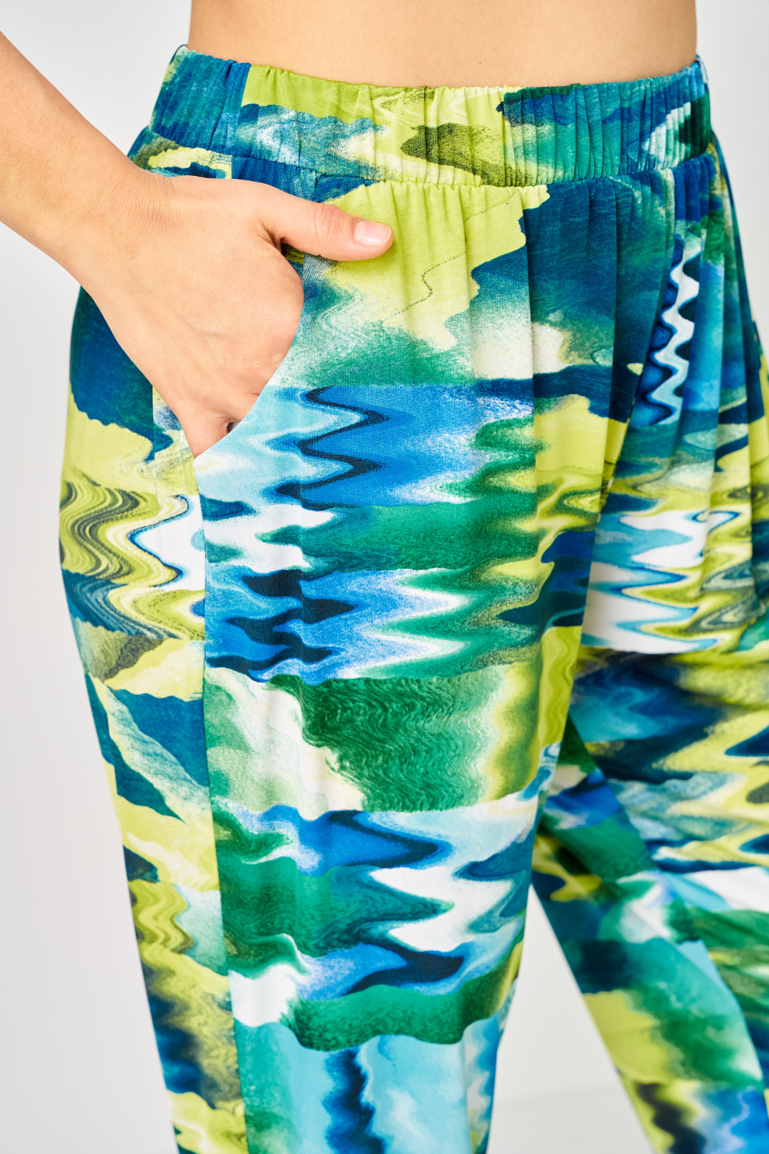 Брюки BLISS 0111 Желтый Бирюза Волна
