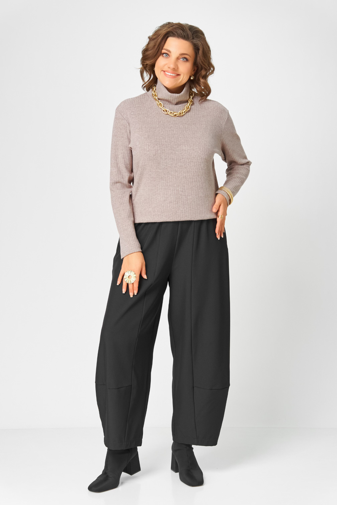 Джемпер BLISS 08043 кофейный - фото 5