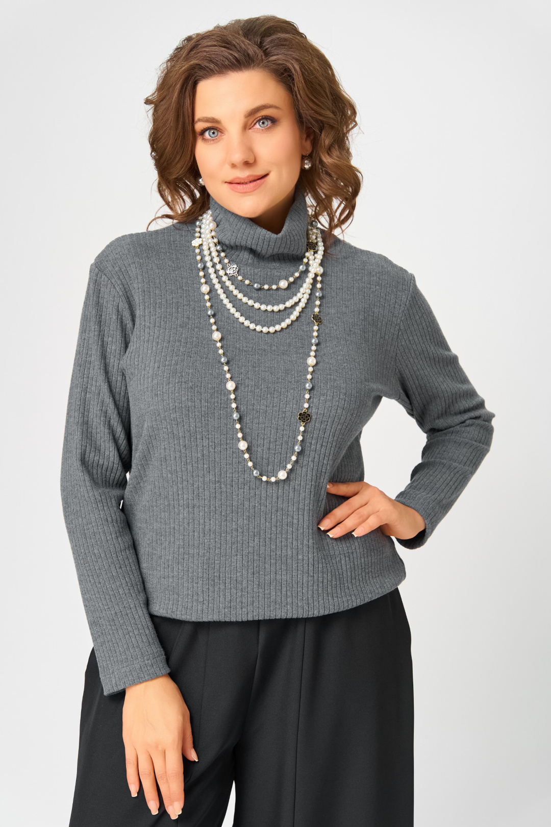 Джемпер BLISS 08043 серый - фото 2