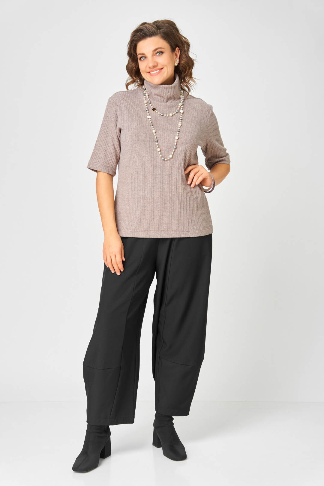 Джемпер BLISS 08063 кофейный - фото 4