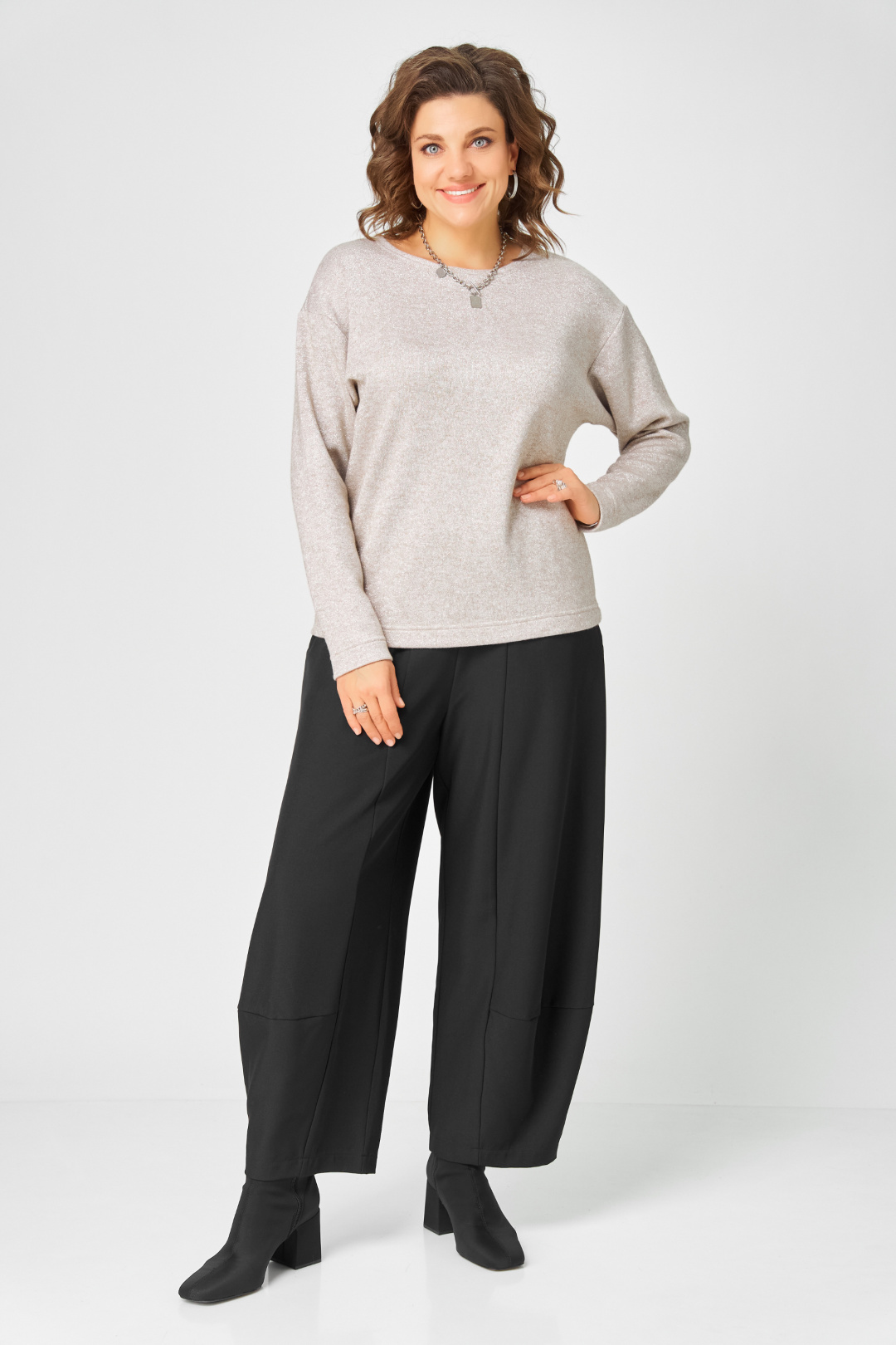 Джемпер BLISS 08378 бежевый - фото 3