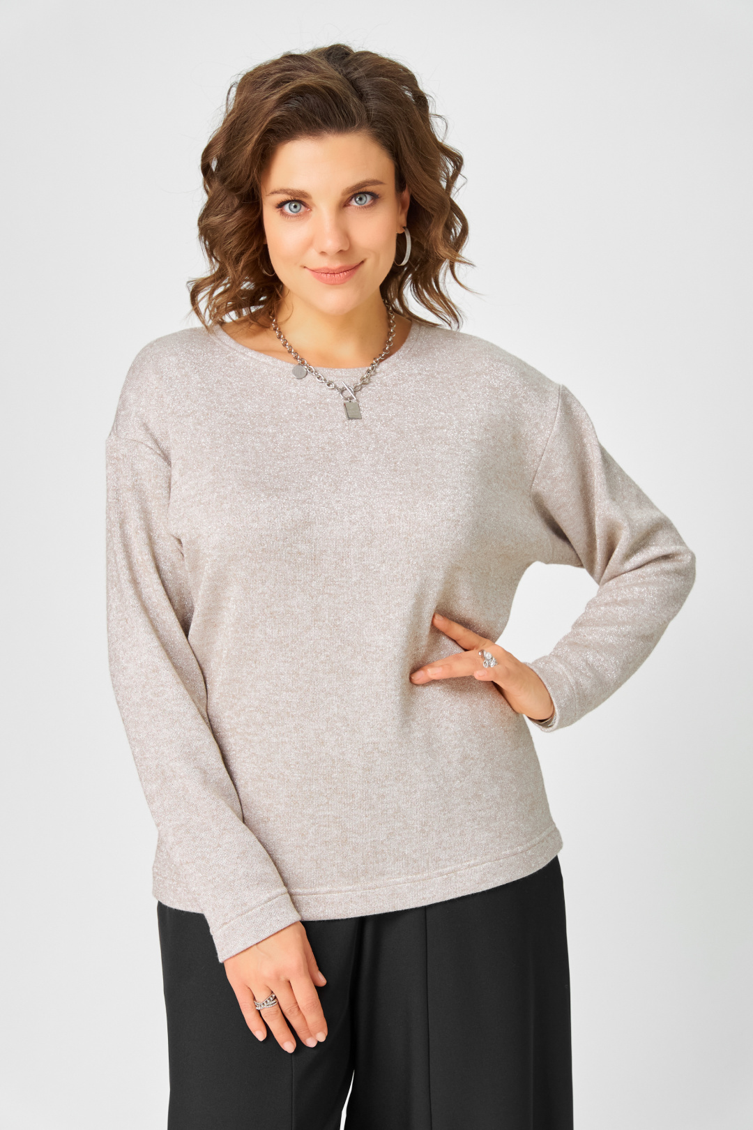 Джемпер BLISS 08378 бежевый - фото 4