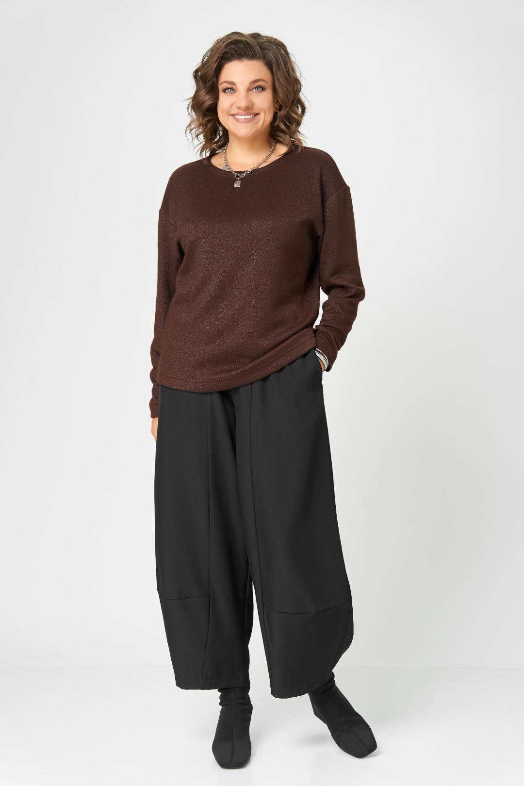 Джемпер BLISS 08378 коричневый