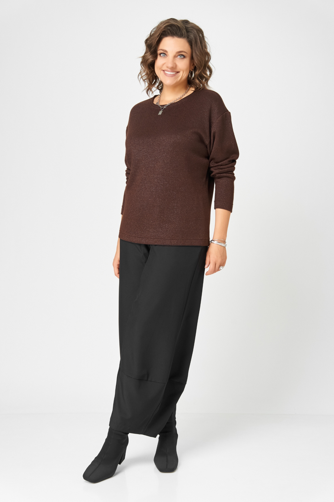 Джемпер BLISS 08378 коричневый - фото 2