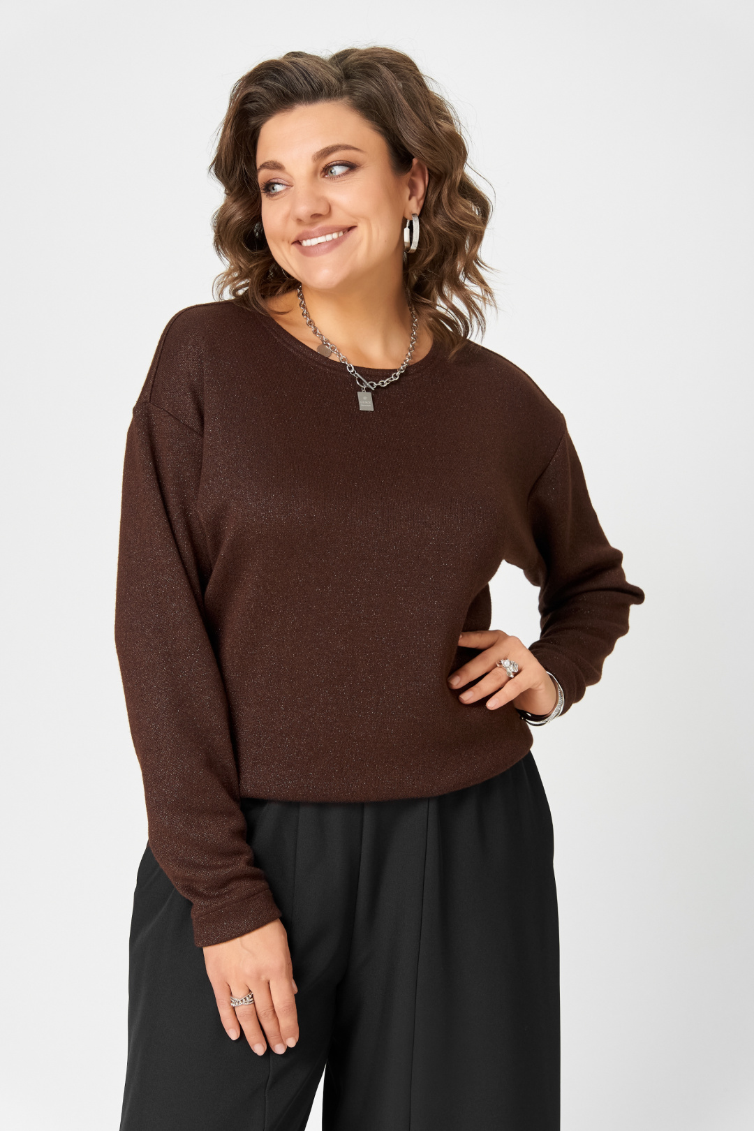 Джемпер BLISS 08378 коричневый - фото 3