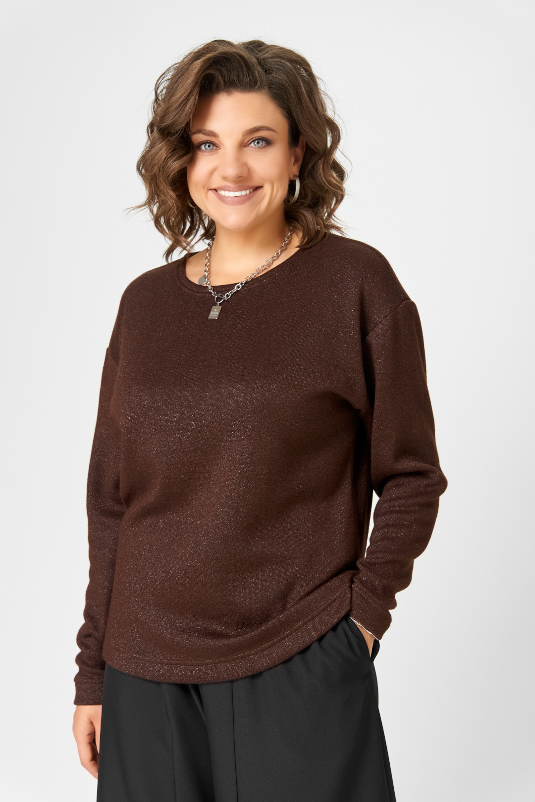 Джемпер BLISS 08378 коричневый - фото 4