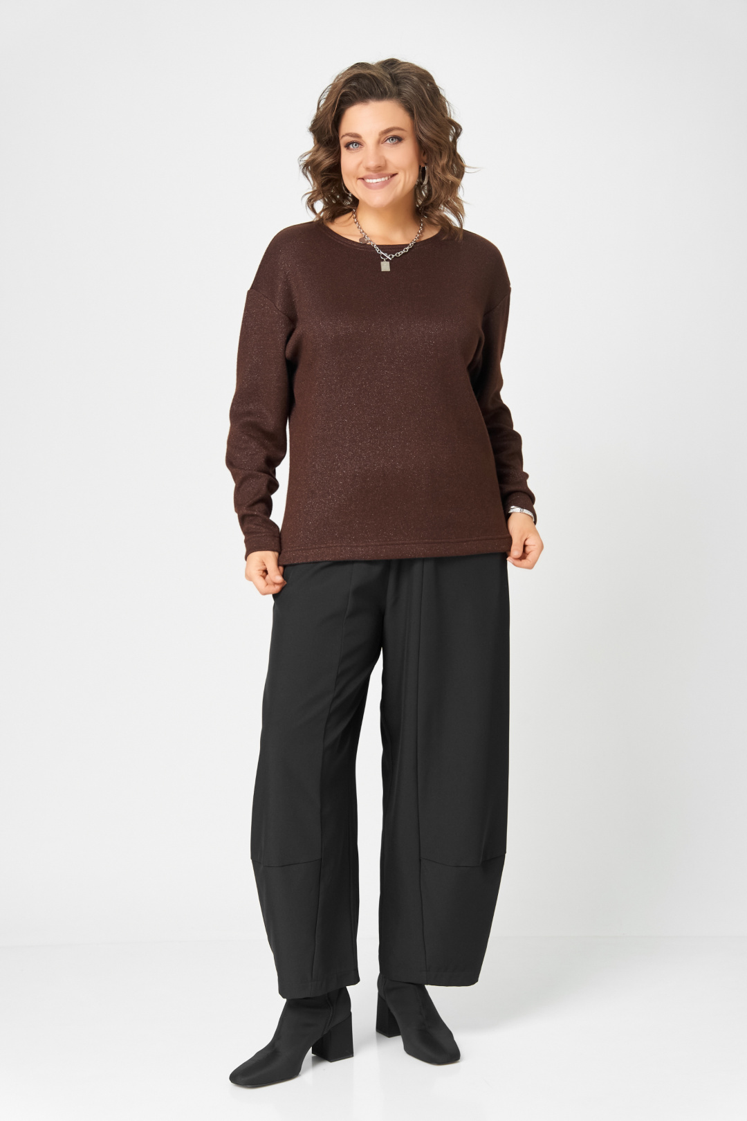 Джемпер BLISS 08378 коричневый - фото 6