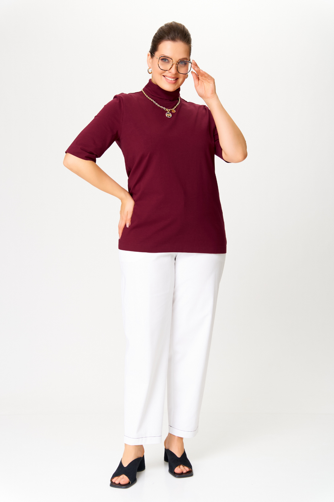 Джемпер BLISS 09062 бордовый - фото 2