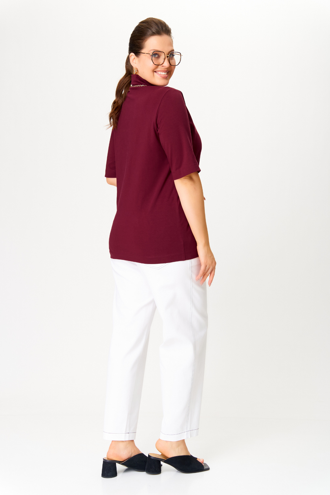 Джемпер BLISS 09062 бордовый - фото 3