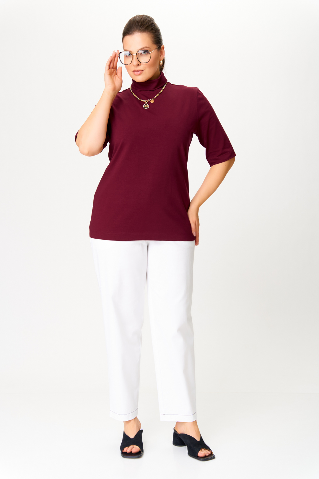 Джемпер BLISS 09062 бордовый - фото 5