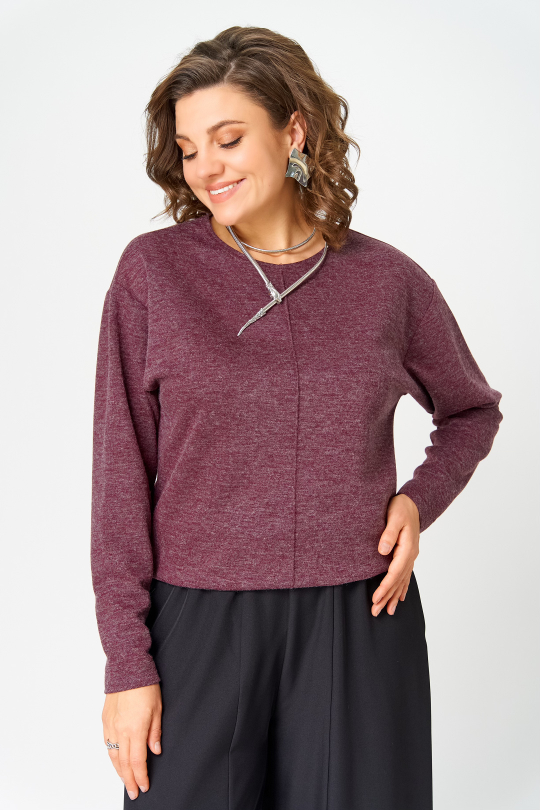 Джемпер BLISS 4234 бордовый - фото 3