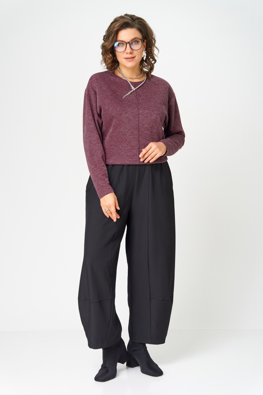 Джемпер BLISS 4234 бордовый - фото 4