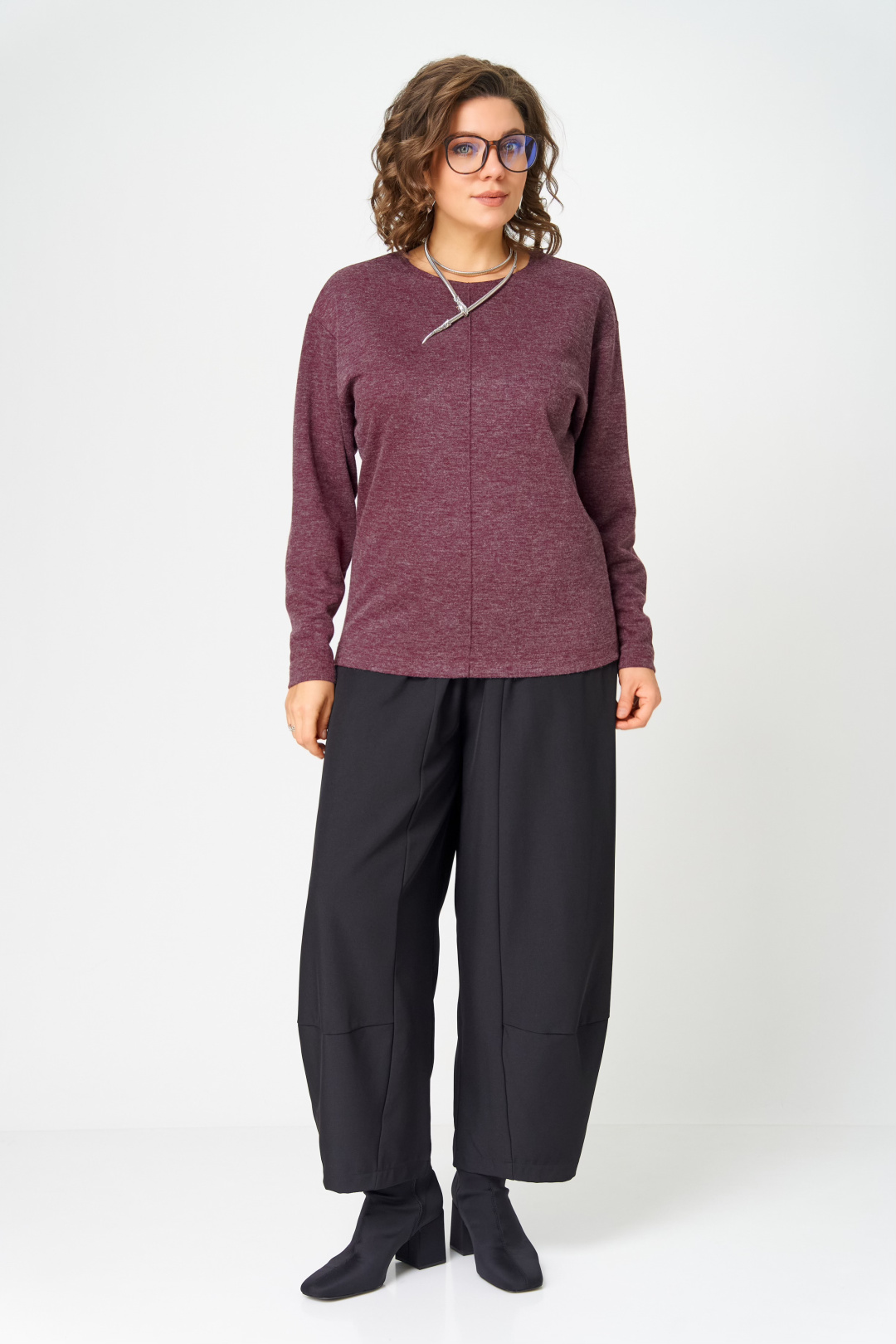 Джемпер BLISS 4234 бордовый - фото 5